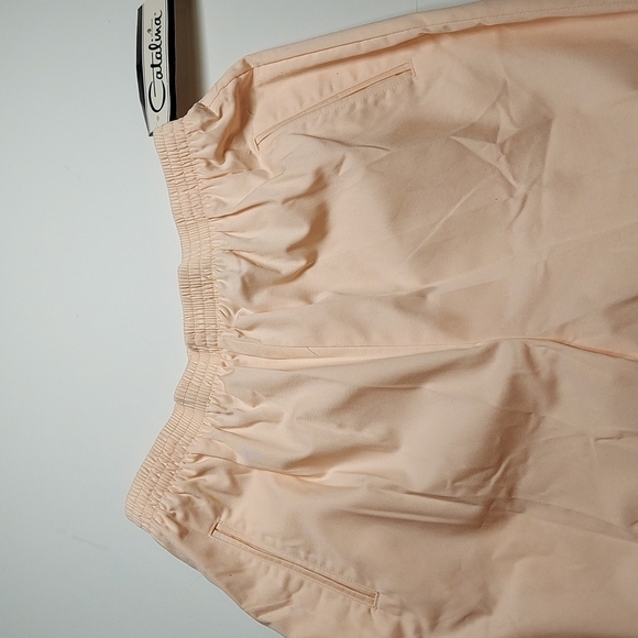 Vintage Elastic Waist Catalina Rose Pink Pants Made in USA Size 18 - Picture 2 of 8